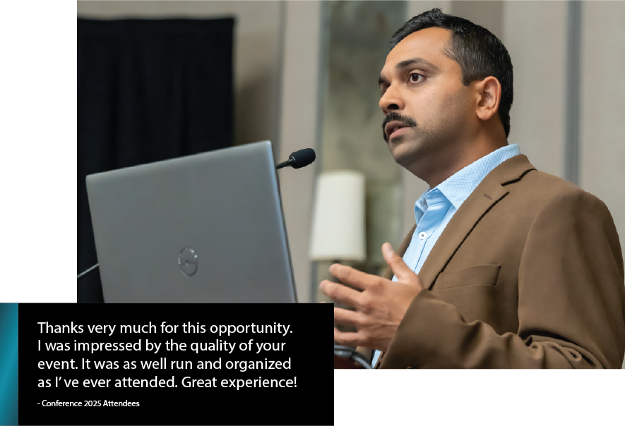 Speaker delivering a session at AI in Oil and Gas Conference , digital energy, industry conference